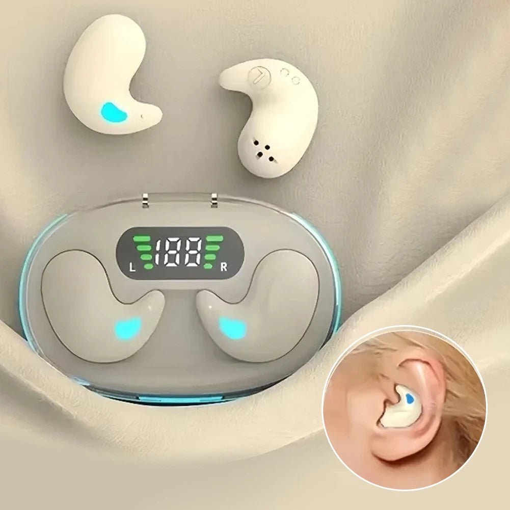 5.3 Stereo Headphones with Charging Case - Bluetooth Sleep Earphones - silverfoxgoods